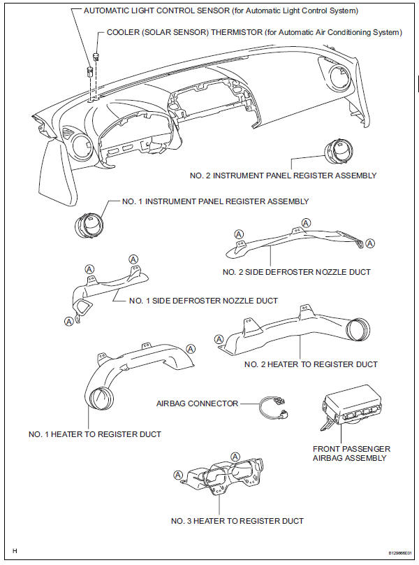 Toyota RAV4. Precaution for vehicle with srs airbag and seat belt pretensioner
