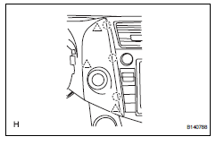 Toyota RAV4. Install no. 2 Instrument cluster finish panel center