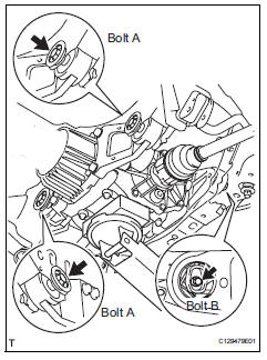 Toyota RAV4. Disconnect differential carrier assembly