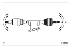 Toyota RAV4. Inspect rear drive shaft