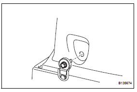 Toyota RAV4. Remove tether anchor bracket subassembly (w/o rear no. 2 Seat)