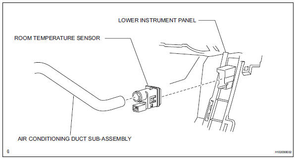 Toyota RAV4. Room temperature sensor (for automatic ai conditioning system)