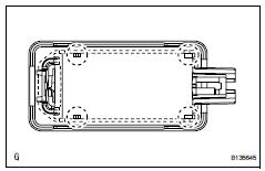Toyota RAV4. Remove back door courtesy light assembly