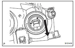 Toyota RAV4. Remove no. 2 Headlight bulb