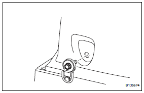 Toyota RAV4. Install tether anchor bracket subassembly (w/o rear no. 2 Seat)
