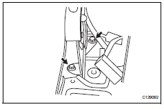 Toyota RAV4. Remove parking brake lever sub-assembly