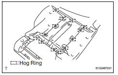 Toyota RAV4. Install rear no. 1 Seatback cover