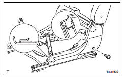 Toyota RAV4. Install rear seat cushion moulding lh