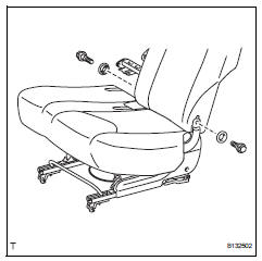 Toyota RAV4. Install rear no. 1 Seat cushion assembly lh