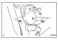 Toyota RAV4. Install center armrest hinge cover rh