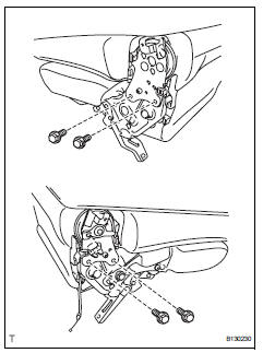 Toyota RAV4. Remove rear no. 2 Seat inner belt assembly lh (see page se-110)