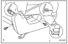 Toyota RAV4. Install front seat cushion shield rh (for front passenger side)