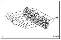 Toyota RAV4. Install radiator grille ornament plate (for separate type)