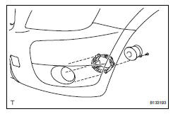 Toyota RAV4. Remove fog light assembly lh