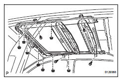 Toyota RAV4. Remove sliding roof housing assembly