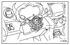 Toyota RAV4. Remove steering column cover