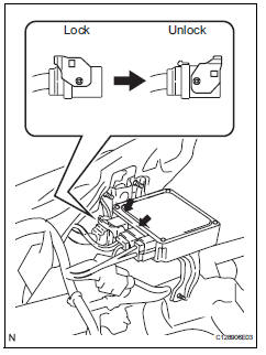 Toyota RAV4. Disconnect power steering ecu