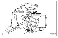 Toyota RAV4. Remove key interlock solenoid