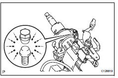 Toyota RAV4. Install steering column upper w/ switch bracket assembly