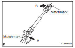 Toyota RAV4. Install no.2 Steering intermediate shaft assembly