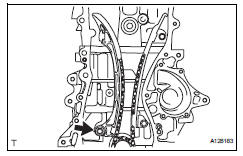 Toyota RAV4. Remove chain tensioner slipper